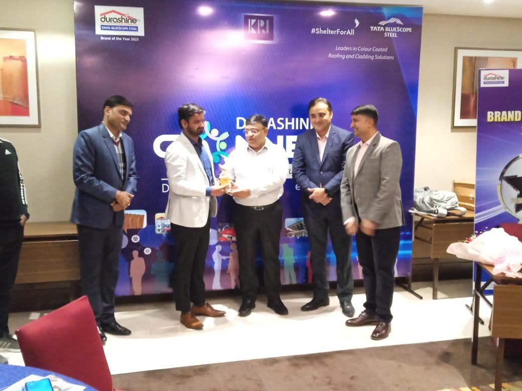 Anurag Steels team at a Tata BlueScope Steel event